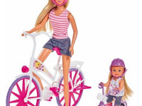 simba 5733045 Игровой набор "Стеффи и Еви на велосипедной прогулке"