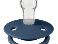 bibs Пустышка круглая силиконовая de lux (0-36 м.) steel blue