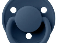 bibs Пустышка круглая силиконовая de lux (0-36 м.) steel blue
