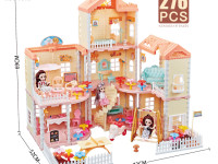 52145 casă de păpuși cu mobilier și iluminare "princess house" (276 piese)