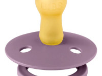 bibs Пустышка круглая латексная color s mauve (0-6 м.)