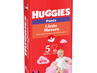 huggies chilotei little movers girl 5 (13-17 kg.) 48 buc.