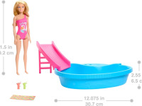 barbie hrj74 set de joс cu papusa "barbie și piscina ei"