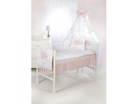 klups h107  lenjerie de pat "ursul adormit" roz (6 articole) 
