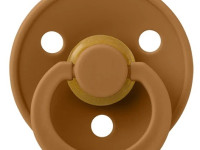 bibs suzeta rotunda din latex color m (6-18 luni) caramel