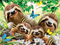 educa 18450 puzzle "sloth family selfie" (500 el.)