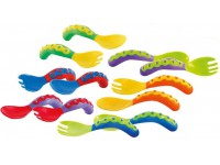 nuby id5253 set lingurita și furculiță (9m+) in sort.