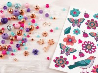 make it real 1202 set de creativitate "charm bratari -"fantezie cu flori""