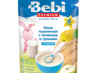 bebi premium Каша молочная пшеничная с печеньем и грушей (6 м+) 200 гр.