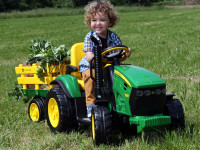 peg perego tractor cu remorca electric jd ground force