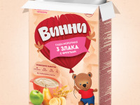 Винни terci cu lapte 3 cereale cu fructe (banane, pere, mere) (6 m +) 200 gr.