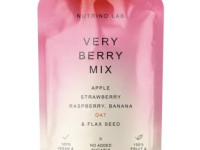 nutrino lab piure "very berry mix" măr-căpșuni-zmeură-banană cu adaos de ovăz și in (180 g)
