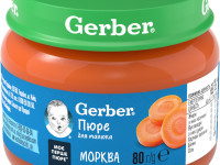 gerber piure din morcov (4 luni +) 80 gr.