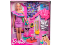 barbie hyt61 set cu papusa "fashionistas" party fashions