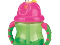 nuby nv0404002 Поильник "no-spill flip-it" c трубочкой (12м+) 240 мл.