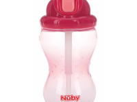 nuby nv0404001 Поильник "no-spill flip-it" c трубочкой (12м+) 360 мл.