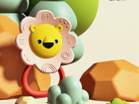 hola toys 318a Набор погремушек в боксе "Лесные животные" (5 шт.)