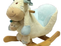 time leader jr2565 Лошадка-качалка с игрушкой (голубой)
