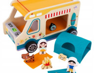 tooky toy th427 mașină de camping din lemn