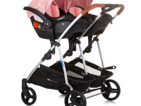 chipolino carucior pentru gemeni duo smart kbds02405fl flamingo