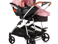 chipolino carucior pentru gemeni duo smart kbds02405fl flamingo