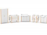 veres 05.1.1.21.06 opțiune cu saltea "patut-leagan ЛД5 monaco" (80x60 cm.) alb