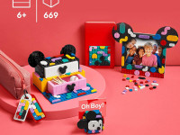 lego dots 41964 constructor "mickey mouse & minnie mouse back-to-school project box" (669 el.)