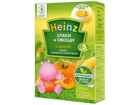 heinz Пшенично-кукурузная кашка "Злаки и овощи" без молока с тыквой (5m+)