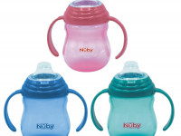 nuby nv0406013 cupa de invatare cu sistem anti-varsare (6m+) 270 ml.