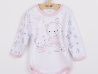 new baby 36691 Боди с длинным рукавом bears pink 50см (новорожденный)