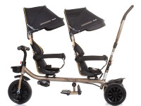 chipolino triciclu pentru gemeni "hip hop" trkhh0231eb ebony