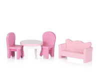 chipolino diwh02408631 casă pentru păpuși din lemn cu 9 accesorii
