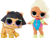 l.o.l. 987819 set 2 figurine lol surprise! opp tot + pet - surfer babe + ancient meow