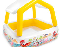 intex 57470 Детский надувной бассейн со съёмной крышей (157 x 157 x 122см.)