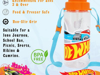 kids licensing hw00011 Бутылка тритановая с ремешком "hot wheels" (500 мл)