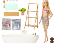 barbie hkt92 set de joc "păpușă barbie și baie cu  săpun-confetti"