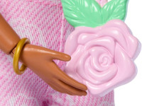 barbie jjn72 păpușa barbie "deluxe style fashion doll №12" &icirc;ntr-un top roz și blugi evazați