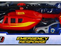 teamsterz 1373612.18 set de elicopter și mașina "asistență de urgență" în sort.