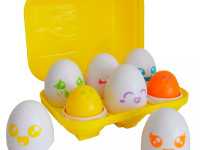 tomy e73560 Игровой набор "Яйца-сортеры в жёлтом лотке" 6 шт.