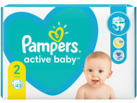 pampers active baby 2 (4-8 kg) 43 buc