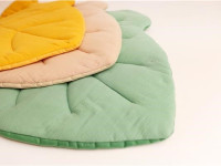 new baby 53877 Игровой коврик из муслина "Лист" бежевый