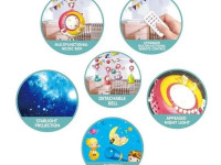 bibiin toys 648a-55 carusel muzical cu proiector și telecomandă (albastru)