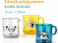 canpol 2/100 cănuța antialunecare exotic animals (170ml) in sort.