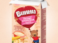 Винни terci cu lapte din porumb si orez cu banane si prebiotice (6m+) 200 gr.