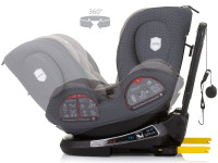 chipolino scaun auto "i-size isofix 360 peak" stkpk02402gn (40-150 cm.) granite