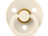  bibs suzeta rotunda din latex color m ivory (6-18  luni)