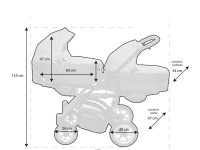 babyactive Коляска для двойни 2в1 twinni silver