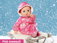 zapf creation 709597 salopetă de iarnă baby annabell roz metalizat (43 cm)