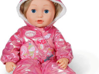 zapf creation 709597 salopetă de iarnă baby annabell roz metalizat (43 cm)