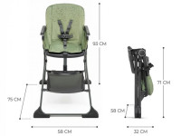kinderkraft scaun pentru copii foldee verde